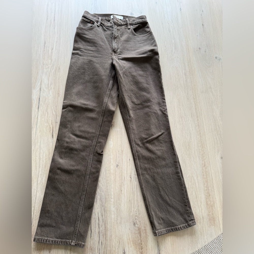 Brown high rise 90s straight curve love